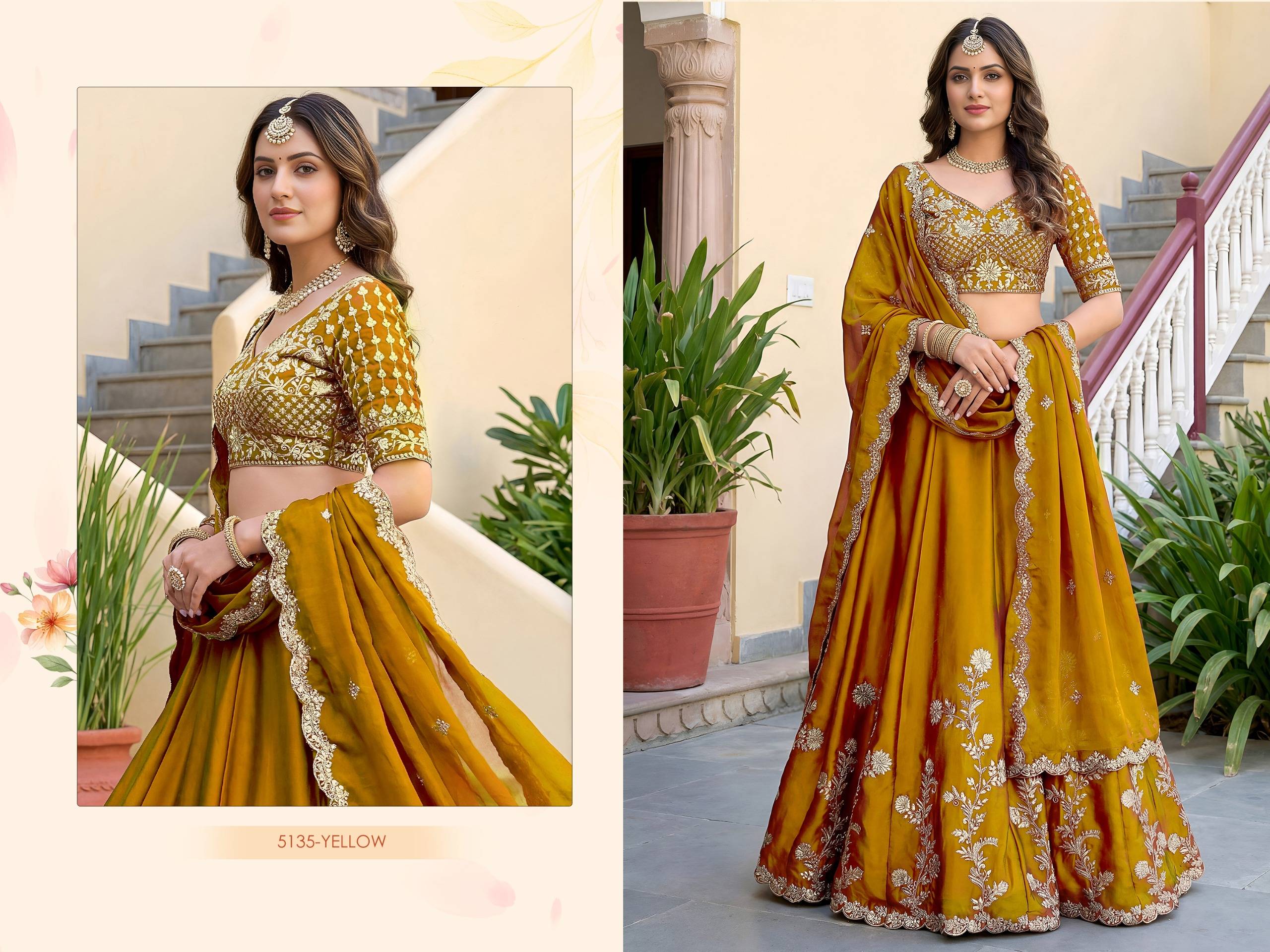 VOL-36 5135 Series By Zeel Clothing Designer Beautiful Collection Occasional Wear & Party Wear Rangoli silk Lehengas At Wholesale Price